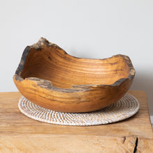 Load image into Gallery viewer, Slight seconds Large Rustic Wooden Bowl Teak
