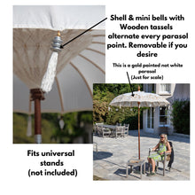 Load image into Gallery viewer, Garden Parasol Umbrella Boho Garden Accessories Ecru White Large Garden Umbrella Table shade for outdoors
