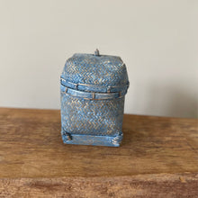 Load image into Gallery viewer, Toilet Roll Rattan Storage Box Blue
