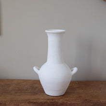 Load image into Gallery viewer, White Earthenware Greek Vase with Handles Urn Pot Vase for Flowers Stems Dried Flowers
