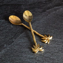 Load image into Gallery viewer, Gold Brass Pineapple Twisted Handle Teaspoon | Single Tea Spoon | Available 20th Nov
