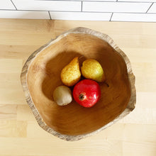 Load image into Gallery viewer, Slight seconds Large Rustic Wooden Bowl Teak
