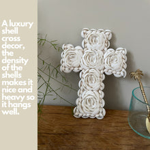 Load image into Gallery viewer, Handmade White Seashell Cross
