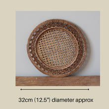 Load image into Gallery viewer, Rattan Mesh Rim Charger Plate 32cm
